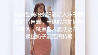 肉肉甜美粉嫩肥逼新人妹子假屌跳蛋自慰，全裸假屌抽插粉穴呻吟，跳蛋塞入震动阴蒂，揉捏奶子近距离特写